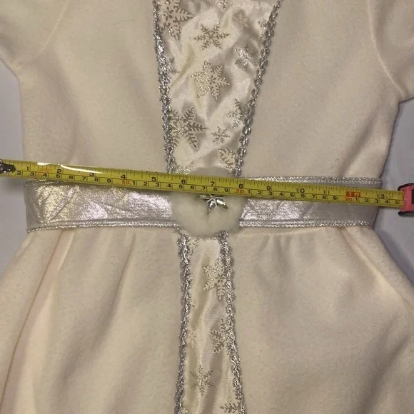 Snow Queen Cream and Silver Kids 2-Piece Costume Size Large 10-12 EUC - Picture 8 of 10